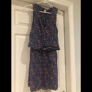 Splendid blue and orange sleeveless dress